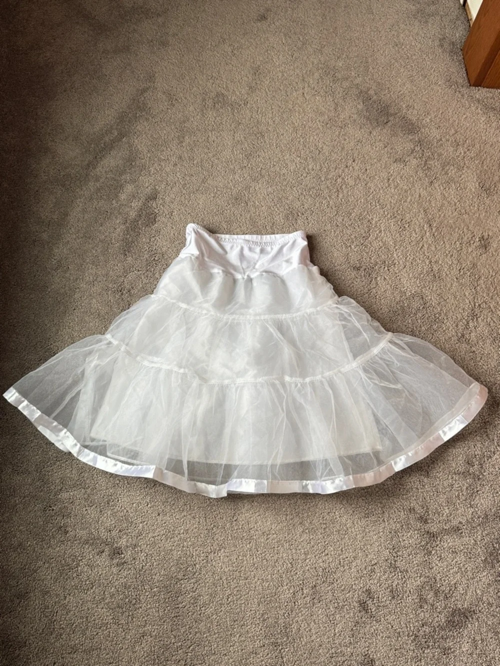 Grace Karin White Tiered Tulle Skirt Girls 6–7Y Party Flower Girl